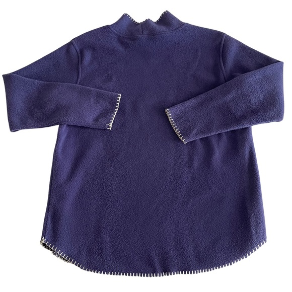 ❌ SOLD ❌ Coldwater Creek Embroidered Mountains Fleece Pullover Size Medium - Picture 2 of 7